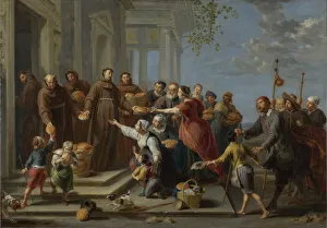 Saint Anthony Of Padua Prints: Saint Anthony of Padua distributing Bread