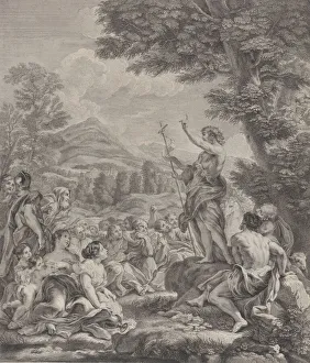 Saint John the Baptist Preaching Print, ca. 1729