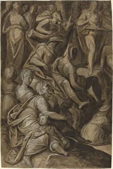 Low Countries Art Centre Prints: Saint John Preaching, 1575/1580. Creator: Anthonie Blocklandt