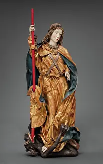 Christian Art Heritage Prints: Saint Michael Vanquishing the Devil, c1480. Creator: Workshop of the Harburg Master