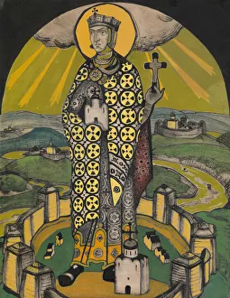 Saint Olga, Princess of Kiev. Artist: Roerich, Nicholas (1874-1947) Saint Olga, Princess of Kiev. Artist: Roerich, Nicholas (1874-1947)