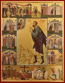 Saint Prokopius of Ustyug. Artist: Russian icon Saint Prokopius of Ustyug. Artist: Russian icon