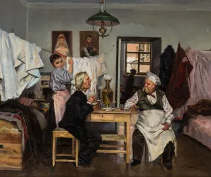 Russian Realism Art Prints: At the samovar, 1900