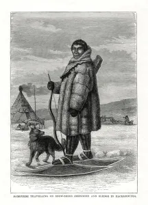 Samoyede Travelling on Snow-Shoes, Russia, 1877 Samoyede Travelling on Snow-Shoes, Russia, 1877