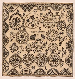 Sampler, 1821. Creator: Unknown