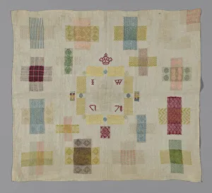 English Sampler Print, 1770