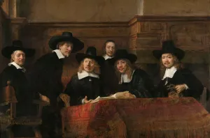 Group Portrait Paintings Prints: The Sampling Officials of the Amsterdam Drapers Guild