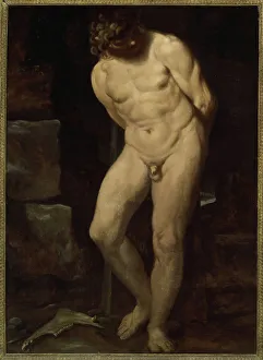 Galleria Borghese Rome Prints: Samson in chains, c.1594. Creator: Carracci, Annibale (1560-1609)