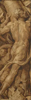Book Of Judges Illustrations Prints: Samson Shattering the Pillars of the Temple