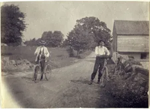 Thomas Eakins Samuel Murray and Benjamin Eakins on Bicycles, c. 1895-1899 Print