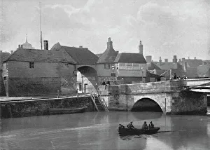 Sandwich: The Old Bridge and Barbican, c1896. Artist: Poulton & Co Sandwich: The Old Bridge and Barbican, c1896. Artist: Poulton & Co
