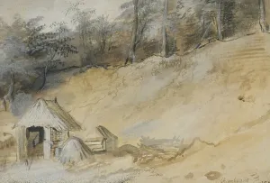 Baroque Landscape Art Prints: Sandy slope with a hut. Creator: Unknown