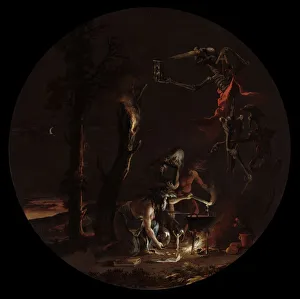 Scenes of Witchcraft: Evening, c. 1645-1649. Creator: Salvator Rosa (Italian, 1615-1673) Scenes of Witchcraft: Evening, c. 1645-1649. Creator: Salvator Rosa (Italian, 1615-1673)