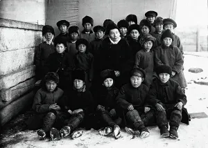 Schoolchildren, 1890 Print from the Yakutsk Region Album