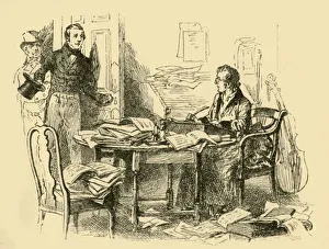 They found Schubert hard at work, (1907). Creator: Unknown They found Schubert hard at work, (1907). Creator: Unknown