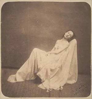 Salted Paper Print Technique Prints: [Seated Model, Partially Draped], 1856-59. Creator: Nadar
