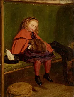 John Everett Millais Paintings Prints: My Second Sermon, c1854 Creator: John Everett Millais