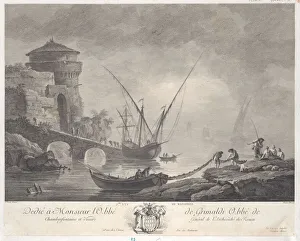 French Fishing Village Prints: Second View of Marseille, ca. 1776. Creator: Jacques Aliamet