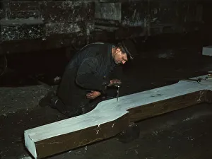 Section of a locomotive frame, Chicago, 1942. Print