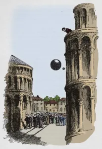 Leaning Tower Of Pisa Prints: Galileo's Leaning Tower of Pisa Experiment, c1918 Print