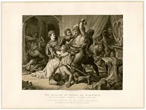 The seizure of Roger de Mortimer (1287-1330) at Nottingham Castle, 19th century.Artist: Noel Paton The seizure of Roger de Mortimer (1287-1330) at Nottingham Castle, 19th century.Artist: Noel Paton