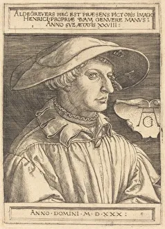 Self-Portrait, 1530. Creator: Heinrich Aldegrever Self-Portrait, 1530. Creator: Heinrich Aldegrever