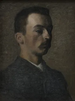 Vilhelm Hammershoi Print: Self-Portrait, 1890