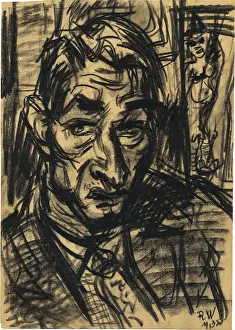 Fine Art Images Austria Prints: Self-portrait, 1932. Creator: Wacker, Rudolf (1893-1939)