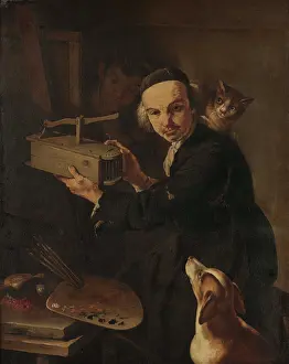 Oil On Canvas Fine Art Images Prints: Self-portrait. Creator: Cipper, Giacomo Francesco (1664-1736)