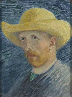 Vincent Van Gogh Portrait Prints: Self-Portrait with Straw Hat