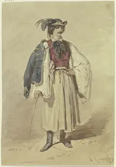 Prints of Serb in national costume, 19th century Serbia Prints: Serb in National Costume Print
