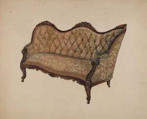Settee - Sofa, c. 1937 Print by Edna C. Rex