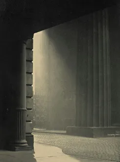 Black And White Railway Images Prints: A shaft of light - Euston Station, c1929. Creator: Harry Moult