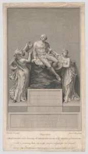 Shakespeare Seated Between the Dramatic Muse and the Genius of Painting, 1797. Creator: James Stow Shakespeare Seated Between the Dramatic Muse and the Genius of Painting, 1797. Creator: James Stow