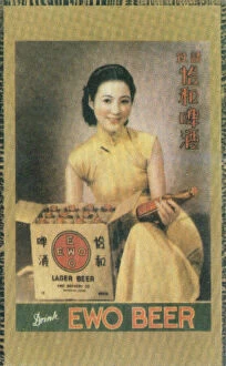 Images Dated 12th December 2005: Shanghai advertising poster advertising Ewo lager, c1930s