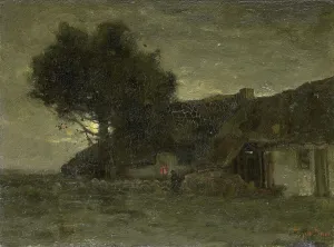 Theophile de Bock's A Sheepfold at Nightfall Print