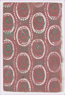 19th Century Anon Print: Oval and Dot Pattern Sheet