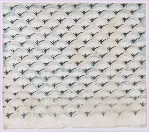 Nineteenth Century Woodcuts Prints: Sheet with overall curved abstract pattern, 19th century. Creator: Anon