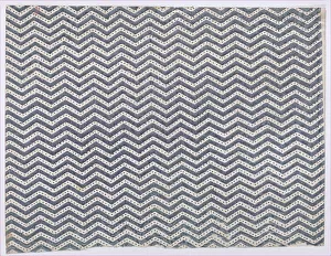 19th Century Abstract Print with Curved Pattern