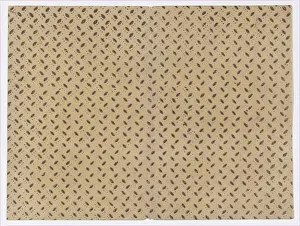 Anonymous Artwork Prints: Sheet with overall pattern of dots and dashes, 19th century. Creator: Anon