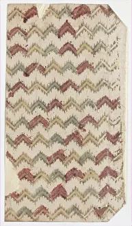 Anonymous Artwork Prints: Sheet with overall zigzag pattern, 19th century. Creator: Anon