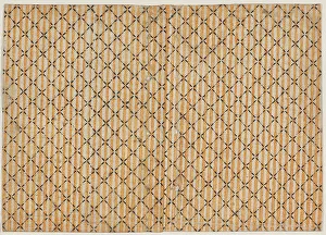 Anonymous Artwork Prints: Sheet with stripe and grid pattern, 19th century. Creator: Anon