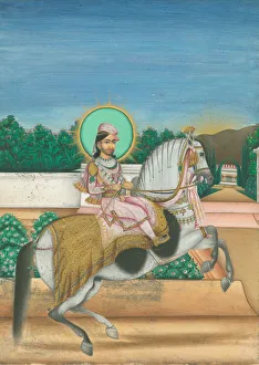 Sheodan Singh, Maharaja of Alwar, ca 1820. Artist: Indian Art Sheodan Singh, Maharaja of Alwar, ca 1820. Artist: Indian Art