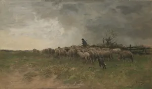 Realism Fine Art Images Prints: Shepherd with his flock