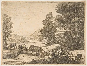 Claude Lorrain's Shepherd and Shepherdess Print, 1651