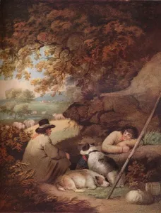 George Morland's Shepherds Reposing Print, 1919