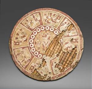 Ancient South American Art Prints: Shield Painted with Abstract Figures, A. D. 100 / 600. Creator: Unknown