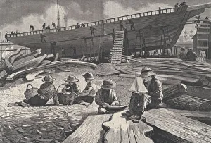 Ship-Building, Gloucester Harbor (Harper's Weekly, Vol. XVII), October 11, 1873 Ship-Building, Gloucester Harbor (Harper's Weekly, Vol. XVII), October 11, 1873