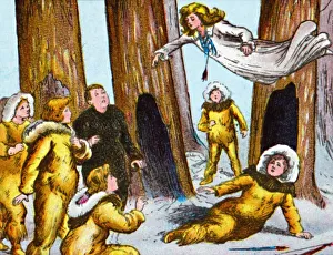 Coloured Lantern Slides Prints: The shooting of the white bird, c1905