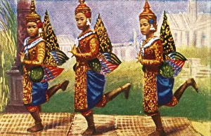 Cigarette Card Album Prints: Siamese dancers, c1928. Creator: Unknown